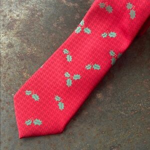 Holiday Traditions by MMG Hallmark Licensing 100% Polyester Red with Holly Tie